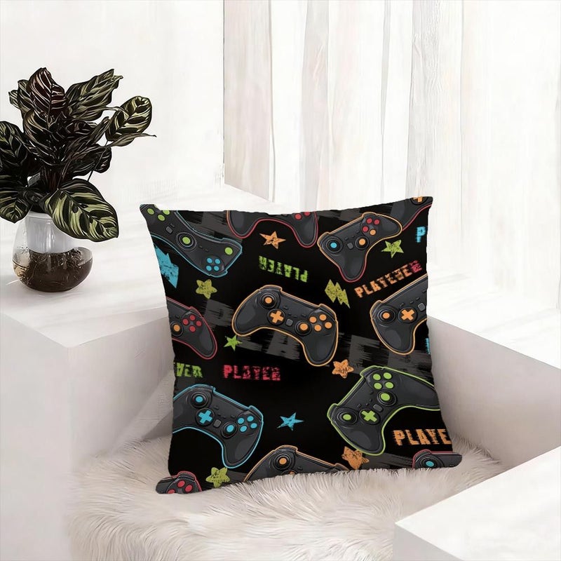 Cartoon Bohemia Game Controller Printed Pillowcase 60x60cm Soft Breathable Home Decor - Image 2