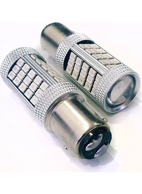Eco Bay15d Double Cap P21/5w Type 63 LED Squint Nails Red