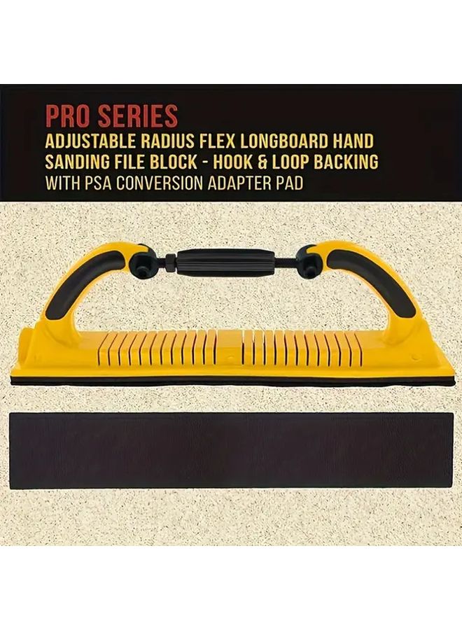 1 Set 2024 New Adjustable Radius Flex Longboard Hand Sanding File Sanding Block Auto Body Hand Manual Sanding Tool 122x400x70mm - Image 5