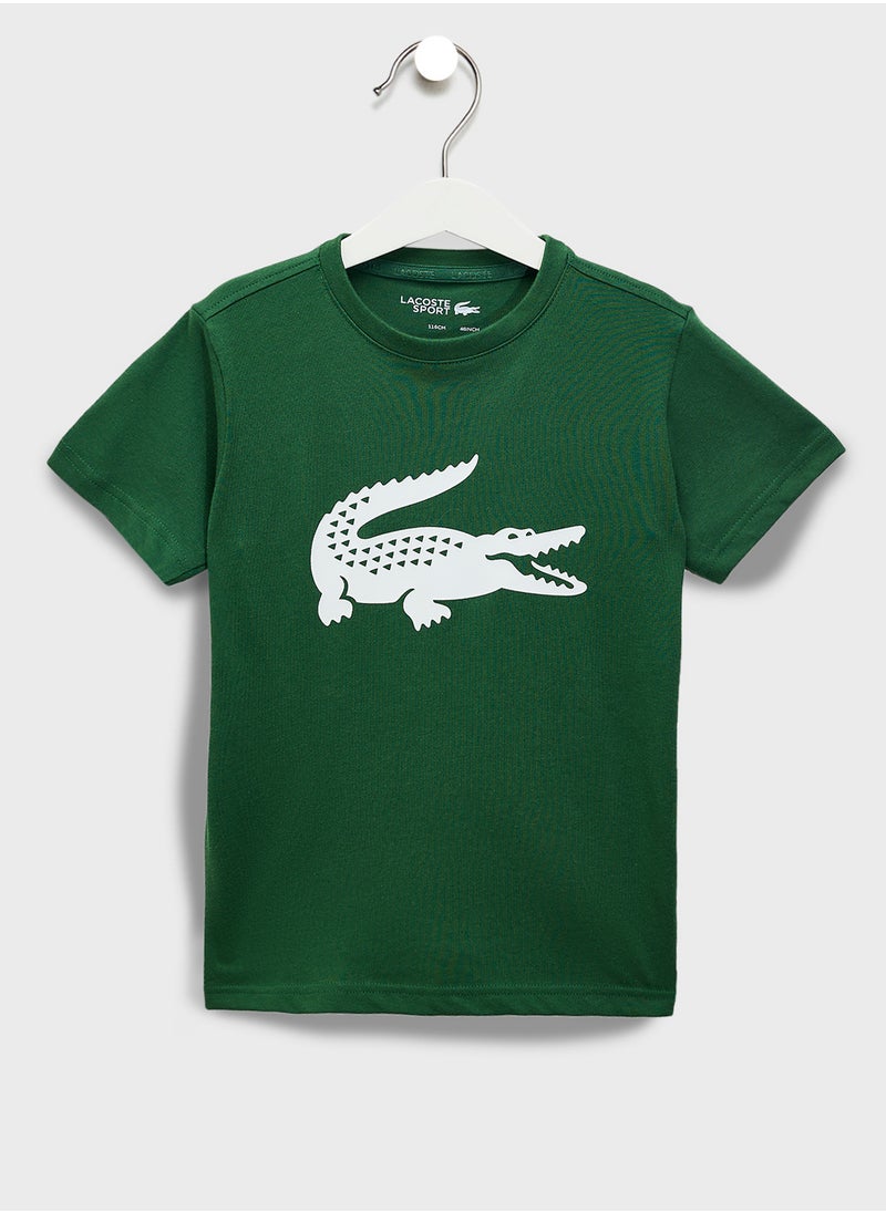 LACOSTE Kids Logo Crew Neck T-Shirt  - Image 1