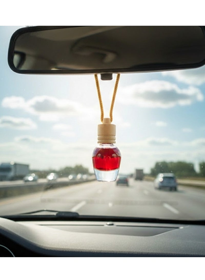 معطر جو معلق للسيارة برائحة الليمون، زجاجة معطرة، عطر سائل يدوم طويلاً، غير سام وخالٍ من الكحول، غطاء خشبي مانع للتسرب، مزيل للروائح في السيارة والمنزل والمكتب وغرفة النوم، معطر داخلي عضوي مناسب لجميع الفصول. - Image 4