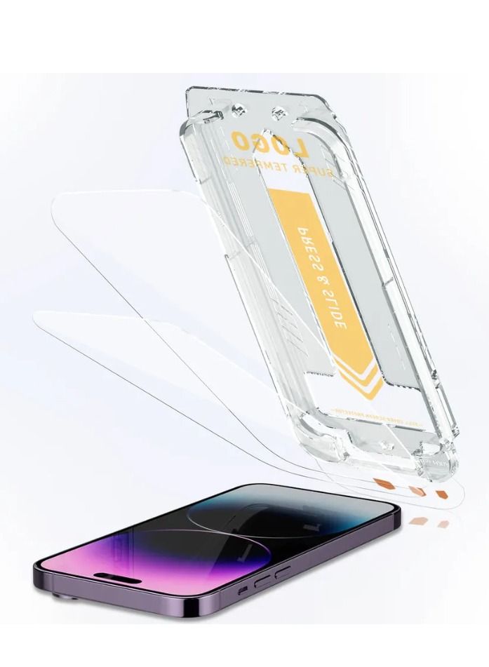 GR Tempered glass screen protector with one touch control Easy to install and bubble free - Image 1