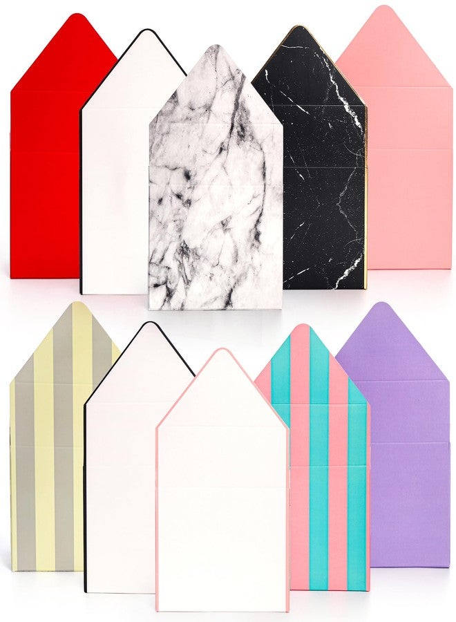 Elsjoy Set of 10 Florist Bouquet Envelope Boxes, 10 Styles Flower Bouquet Packaging Gift Paper Boxes for Wedding, Valentine's Day, Mother's Day - Image 4