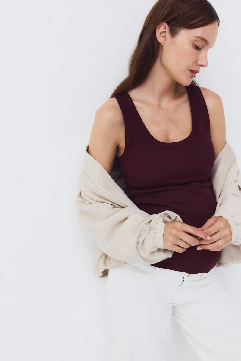 H&M MAMA Ribbed vest top