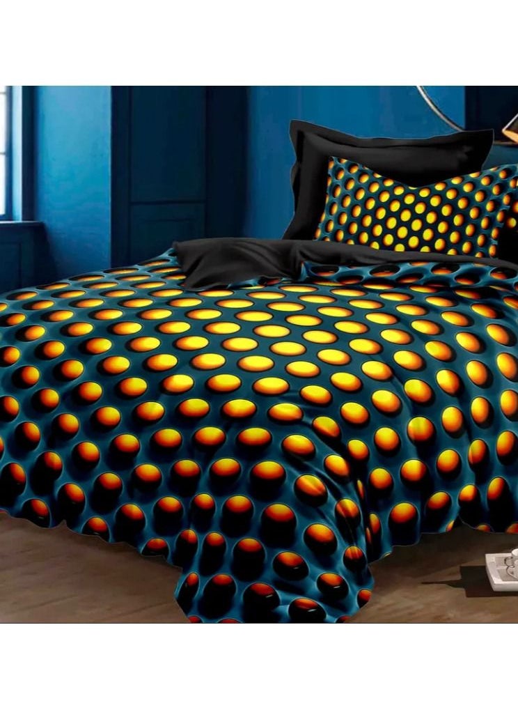 Exlene 3 piece Duvet Cover Set, Geometric Patterns Printed Bedding Set Duvet Cover, For Bedroom, Guest Room, 180cm x 210cm  - Image 2