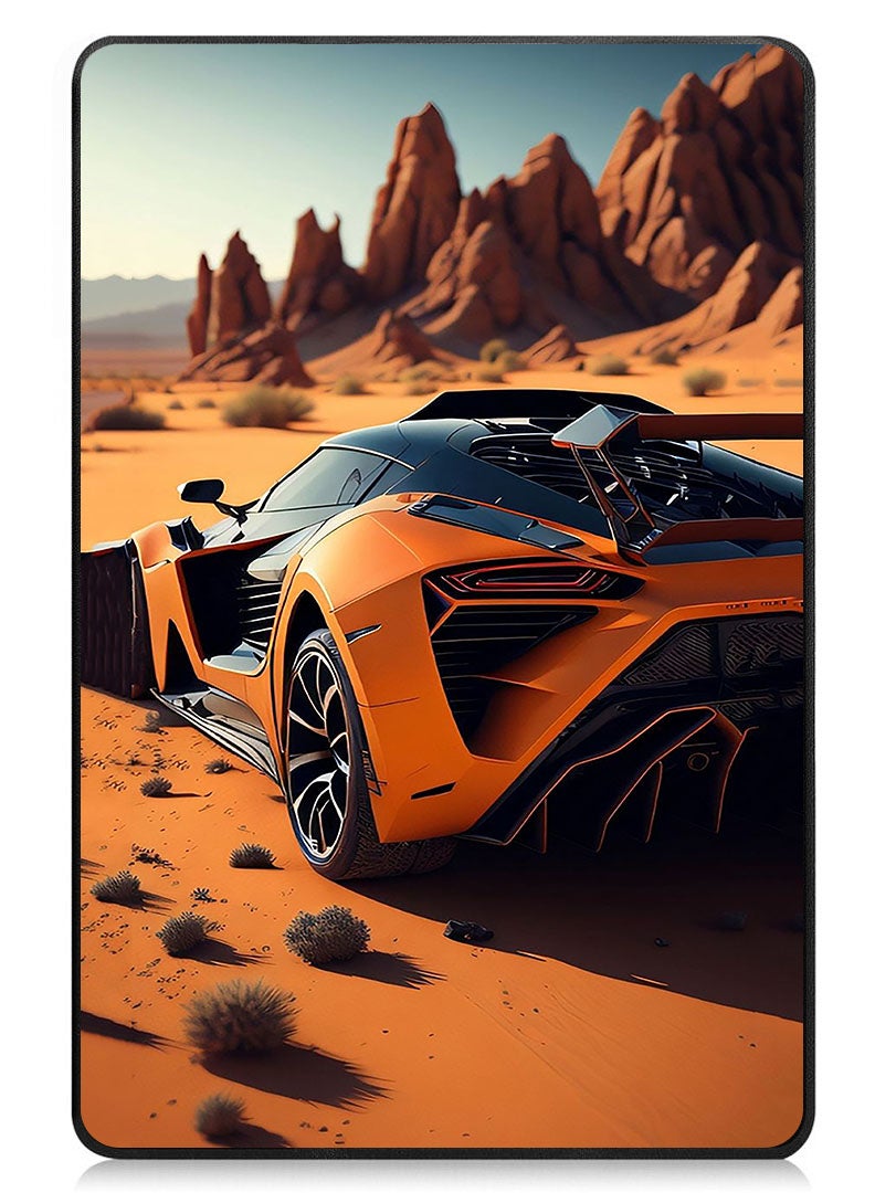 Theodor Protective Flip Case For Lenovo Tab M9 (2023) With Trifold Stand Auto Wake Sleep Shockproof Cover Car in Desert - Image 1