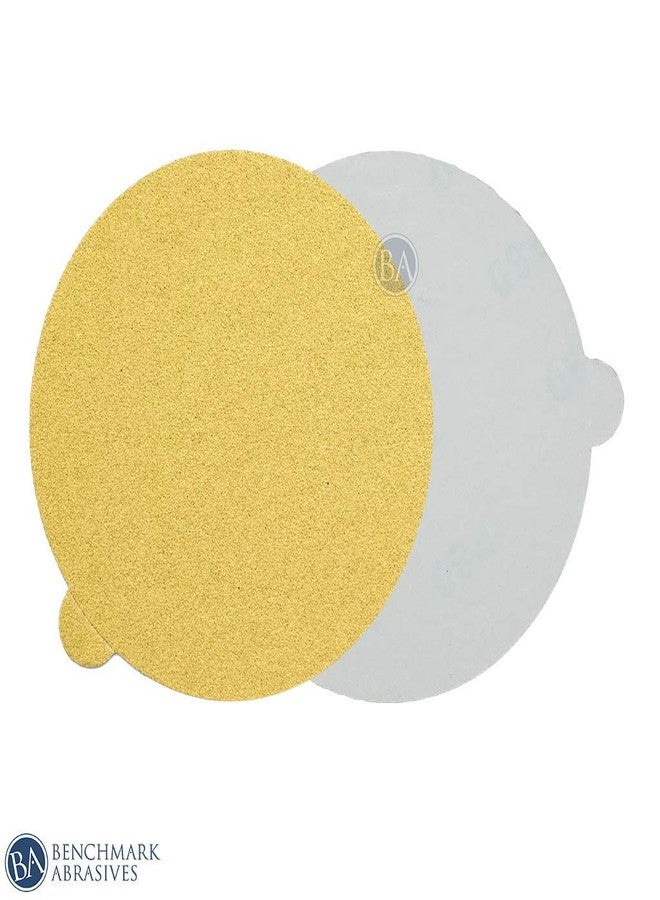 Benchmark Abrasives 5" PSA Gold Adhesive DA Sanding Discs Aluminum Oxide Grains Designed for Surface Blending Edge Sanding General Stock Removal Orbital Sanders (50 Pack) - 220 Grit - Image 2