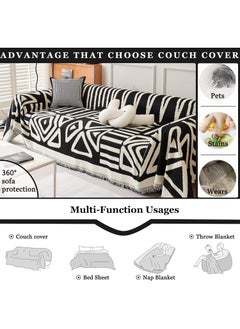 FASHION HOME Double Sided Chenille Sofa Cover Throw Blanket  - Image 5