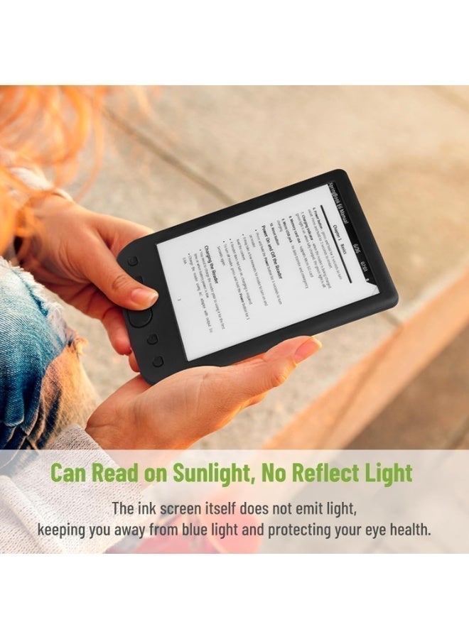 L LULONG 6 Inch E Ink E-Book Reader with Adjustable Backlight – 16GB Touch Screen eReader Supports PDF EPUB MOBI Night Reading Eye Care Portable Device - Image 4