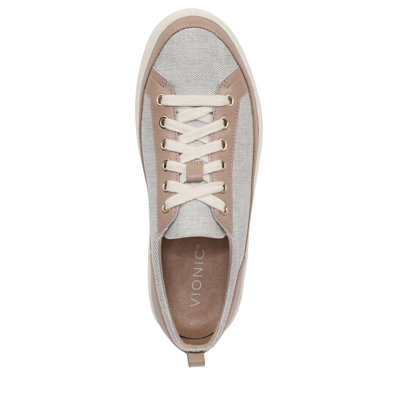 Vionic Women's Winny Sneaker Natural/Gold Denim Canvas 5 M - Image 5