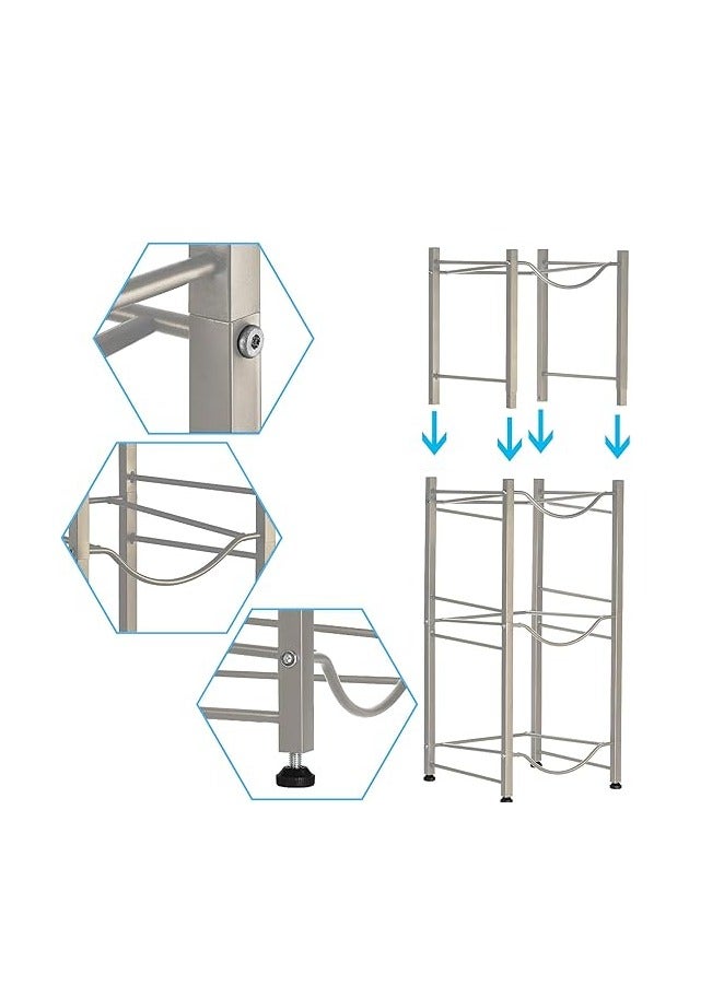 Water Bottle Holder 5-Tier Cooler Jug Rack, 5 Gallon Water Bottle Storage Rack Detachable Heavy Duty Water Bottle Stand Storage for Home Office Warehouse - Image 4