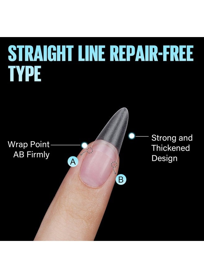 TOMICCA Short Almond Nail Tips 504Pcs Full Matte Press On Half Cover Acrylic Nails 12 Sizes No C Curve Fake Nail Tips For Nail Extension Art Home Diy Nail Salon - Image 2