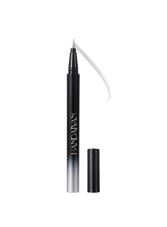 DekRion Liquid Eyeliner Pen, Waterproof Eyeliner Long-Lasting Eyeliner, Metallic-Eyeliner Easy To Use, White Black Red Brown Purple Colorful Eyeliner (Silver) - Image 1