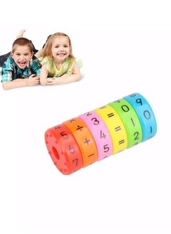 Generic Arithmetic Cylindrical Toy, Wooden Cubes Digital Cognition Kid Teaching Aids Math Educational Learning Toys,Intelligence Brain Developing Cube  - Image 1