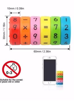 Generic Arithmetic Cylindrical Toy, Wooden Cubes Digital Cognition Kid Teaching Aids Math Educational Learning Toys,Intelligence Brain Developing Cube  - Image 3