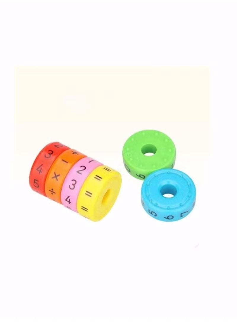Generic - Arithmetic Cylindrical Toy, Wooden Cubes Digital Cognition Kid Teaching Aids Math Educational Learning Toys,Intelligence Brain Developing Cube - Image 1