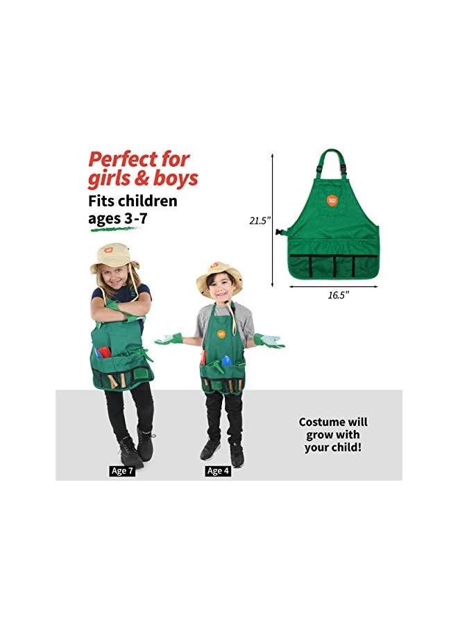 Born Toys Born Toys Kids Gardening Set, Kids Gardening Tools with rake, Kids Gardening Gloves and Washable Apron Set for Real or Sand Gardening and Dress up Clothes or Role Play  - Image 5
