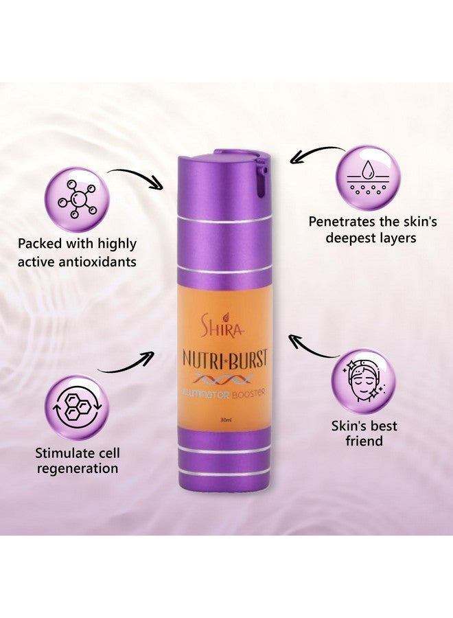 شيرا (30 مل) مصل Nutriburst Illuminator Booster لتصحيح تغير اللون مع مركب الكركم عامل حماية من الشمس يعزز توهج البشرة ومصل مرطب، مضادات الأكسدة والببتيدات تمنع فرط التصبغ. - Image 2
