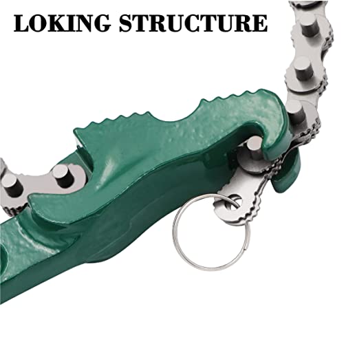 Jeemiter Heavy Duty Ratcheting Chain Wrench 12 Inches Automotive Oil Fuel Filter Chain Wrench fits 15 to 6 Diameter Pliers Adjustable Removal Remover Tool - Image 3