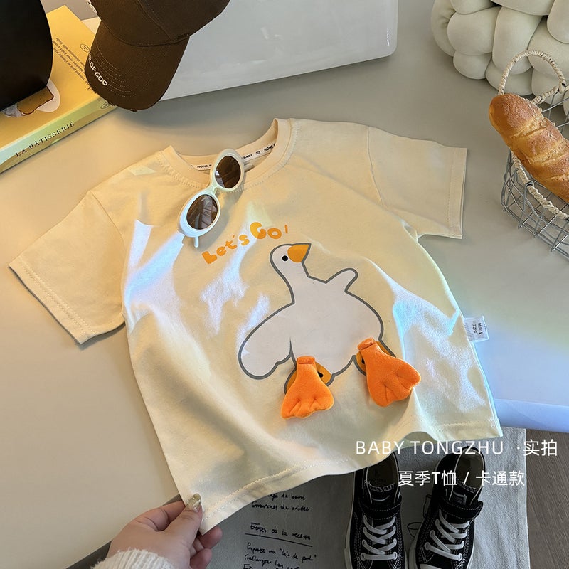 [2025] New Summer Children'S New Cotton Short-Sleeved T-Shirt Parent-Child Cartoon Doll Joker Men'S And Women'S Treasure T-Shirt - Image 4
