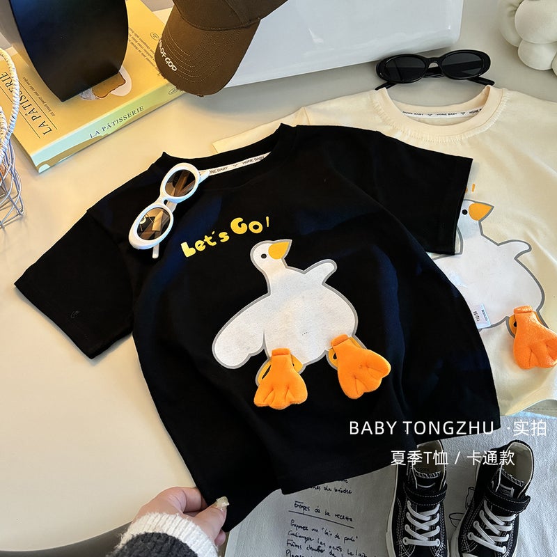 [2025] New Summer Children'S New Cotton Short-Sleeved T-Shirt Parent-Child Cartoon Doll Joker Men'S And Women'S Treasure T-Shirt - Image 5
