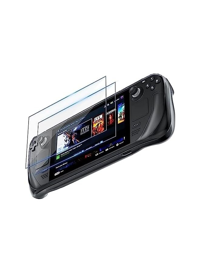 بروماس [عبوتان] واقي شاشة Steam Deck 2022 مضاد للوهج، واقي زجاجي فائق الدقة مقاس 7 بوصة، طبقة صلابة 9H مقاومة للصدمات، سهلة التركيب، زجاج مقسى مقاوم للخدش لإصدار جديد من Steam Deck - Image 1