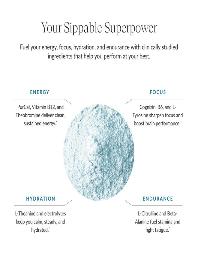 Beam Pre Workout Powder – Pre Workout Supplement with Organic Caffeine, 350 mg Electrolytes & Nootropic Focus Support, No Sugar, Pre Workout for Women & Men, Blue Raspberry Flavor, 20 Servings - Image 3