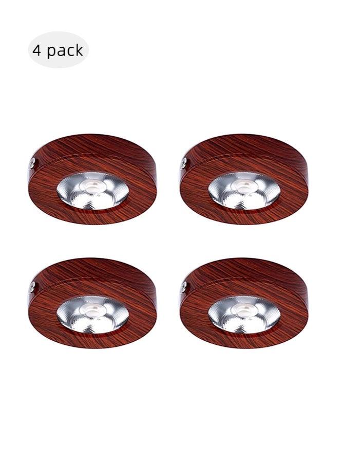 4 Pack Led Round Surface Mounted Spotlight DOB 7W 6000K Cold White For Closet,Cabinets,Kitchen Bedside,Living Room  - Image 1