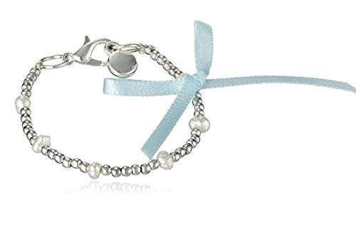 Child to Cherish Baby to Bride Bracelet, Infant Girls Silver and Pearl Jewelry, Personalized Frame, Newborn Religious Gift for Shower, Christening, Baptism - Image 3