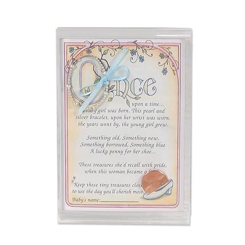 Child to Cherish Baby to Bride Bracelet, Infant Girls Silver and Pearl Jewelry, Personalized Frame, Newborn Religious Gift for Shower, Christening, Baptism - Image 2