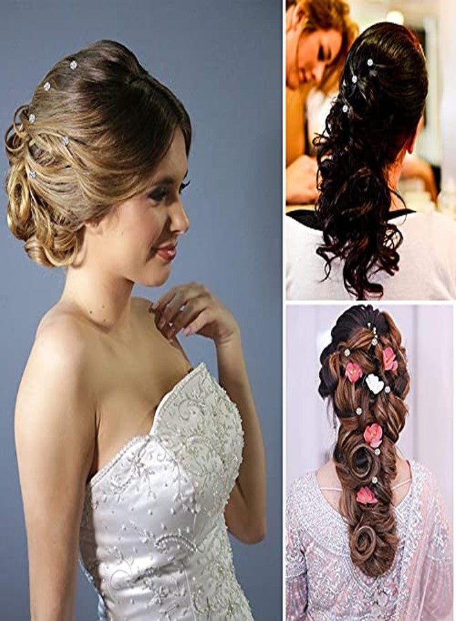 Shidara Rhinestone Crystal Twisters Set Spiral Hair Pin Silver Coil For Wedding, Bridal, Prom, Party And Special Occasion With Clear Container | Multi | 12 Pieces - Image 4