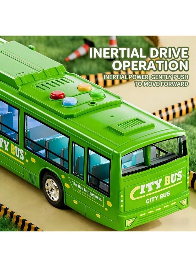 Toy Car No. 54, Toy Bus, Toy Bus Train, The set does not include batteries. This creative children's toy car model has a sound-playing function and a one-button door-opening design, adding fun. It is easy to pull. The exquisite packaging comes in a gift box. It is a new year gift for children (without batteries) - Image 3