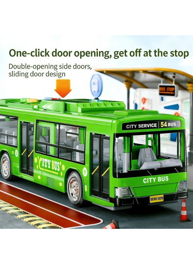 Toy Car No. 54, Toy Bus, Toy Bus Train, The set does not include batteries. This creative children's toy car model has a sound-playing function and a one-button door-opening design, adding fun. It is easy to pull. The exquisite packaging comes in a gift box. It is a new year gift for children (without batteries) - Image 4