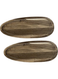 Naturalove Acacia Presentation Plate 2 Pieces - Oval  - Image 4