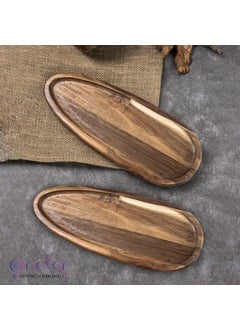 Naturalove Acacia Presentation Plate 2 Pieces - Oval  - Image 1