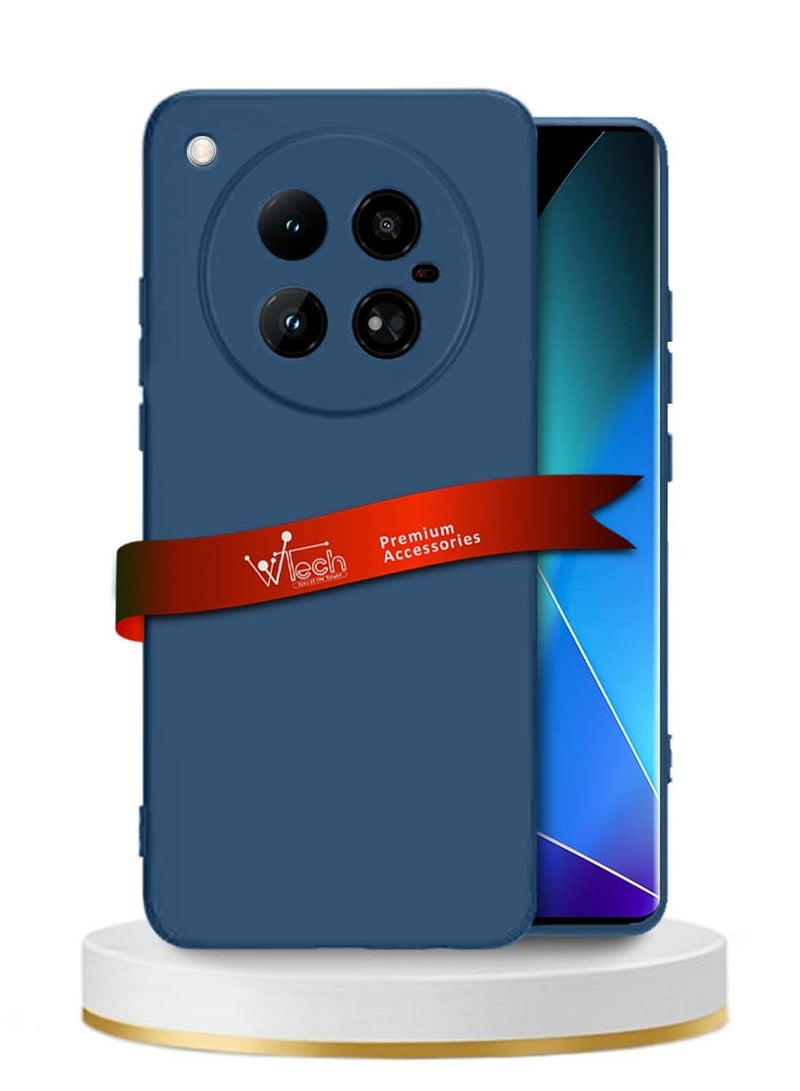 Wtech Infinix Zero 40 4G Premium Soft Liquid Silicone Case Cover - Strom Blue - Image 1