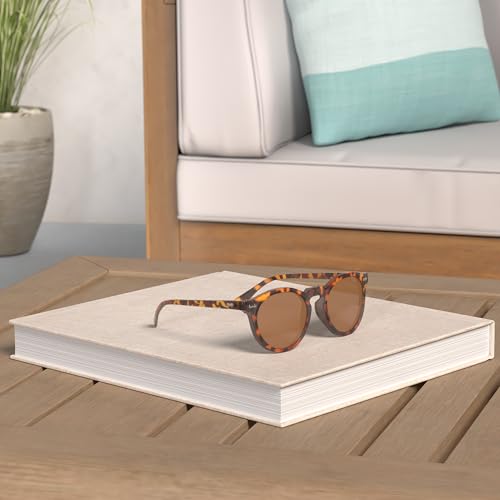 Gleyemor Vintage Polarized Sunglasses for Men UV400 Protection Retro Round Sunglasses Hand-crafted Acetate Frame (Tortoise Frame/Brown Lens) - Image 2