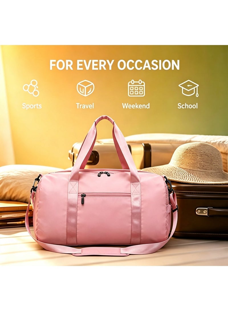 Waterproof Sports Duffle Bag, Large Capacity Gym Yoga Bag with Independent Shoe Compartment, Lightweight Travel Weekend Overnight Bag, Anti-Tear Polyester Handbag for Fitness Swimming Workout - Image 4