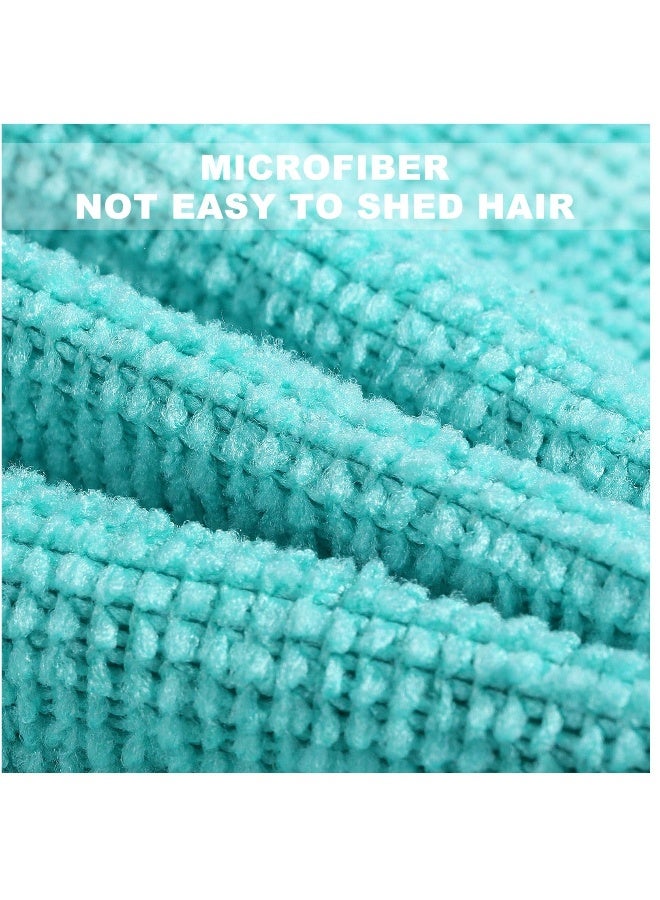 Beauenty Microfiber Cleaning Cloth Rags in Two Box (40 Count), 7.9 x 7.9 Reusable Wipes for Cleaning, Edgeless Terry Towels, Small Cleaning Cloths for Home, Kitchen and Car, Blue - Image 2