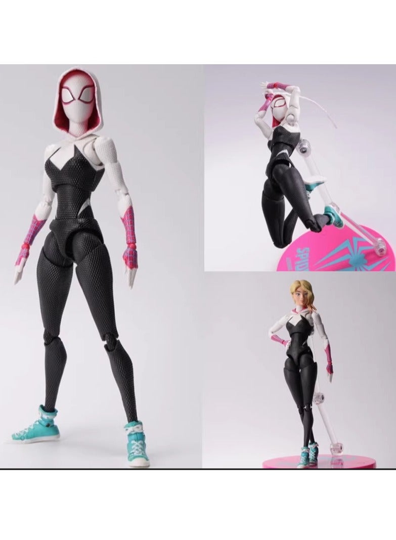 عام SHF Parallel Universe 2 عبر الكون GW Gwen Stacy Spider-Man Joint Movable Figure Model Box (18 سم) - Image 2