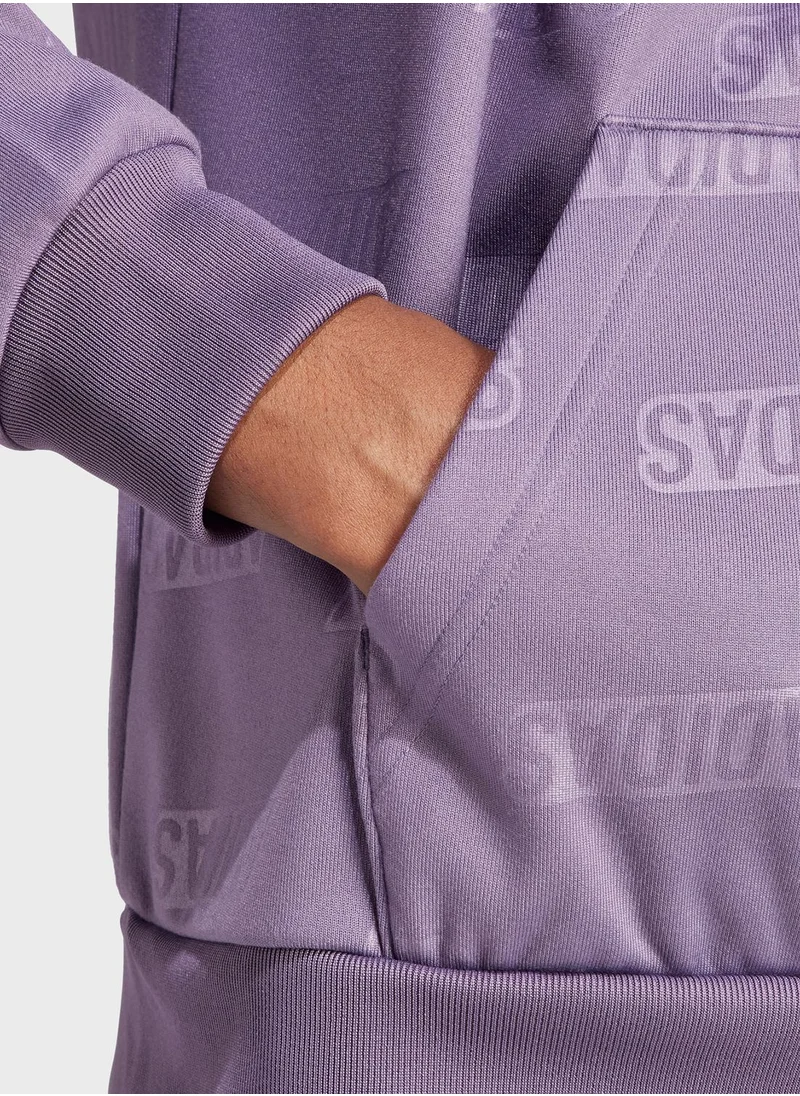 Adidas Big Logo 1/2 Zip Q4 Sweatshirt