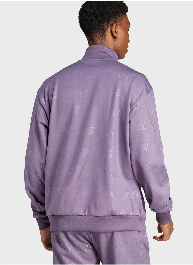 Adidas Big Logo 1/2 Zip Q4 Sweatshirt