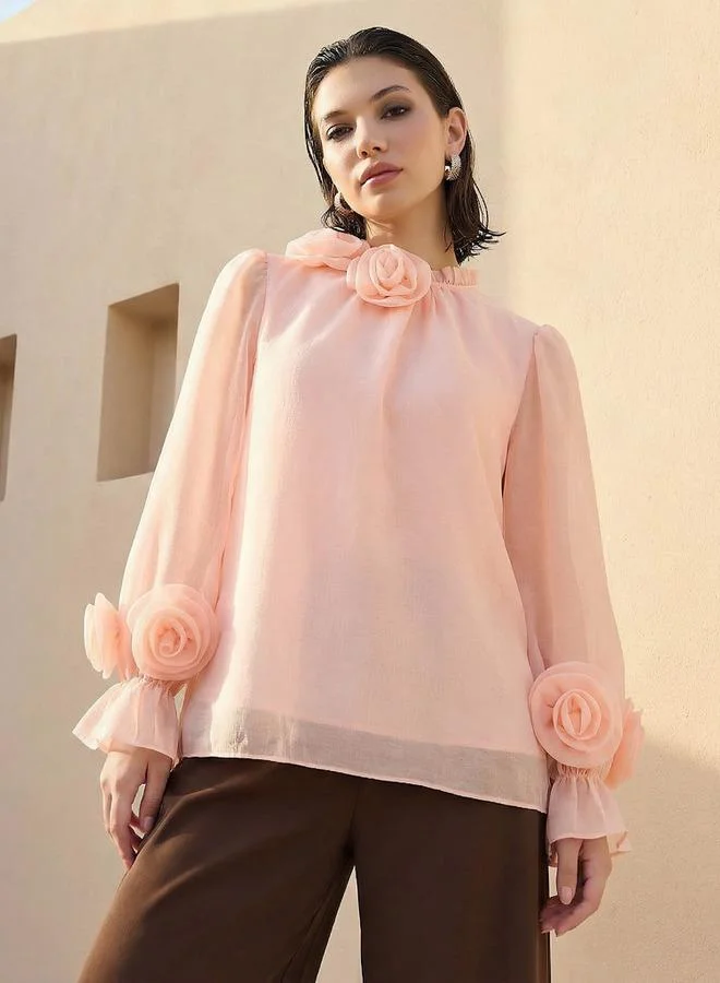 2Xtremz 2Xtremz Chiffon Top with Ruffles