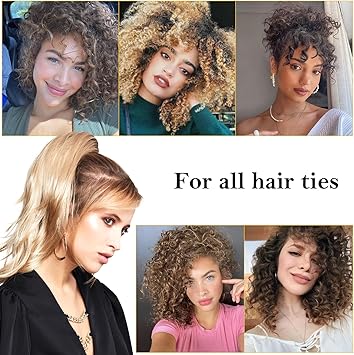 Sibba رباط شعر سيبا 4 قطع لربط الشعر المرن لتمديد دريدلوك كعكة الشعر عالية ذيل الحصان للنساء، - Image 4