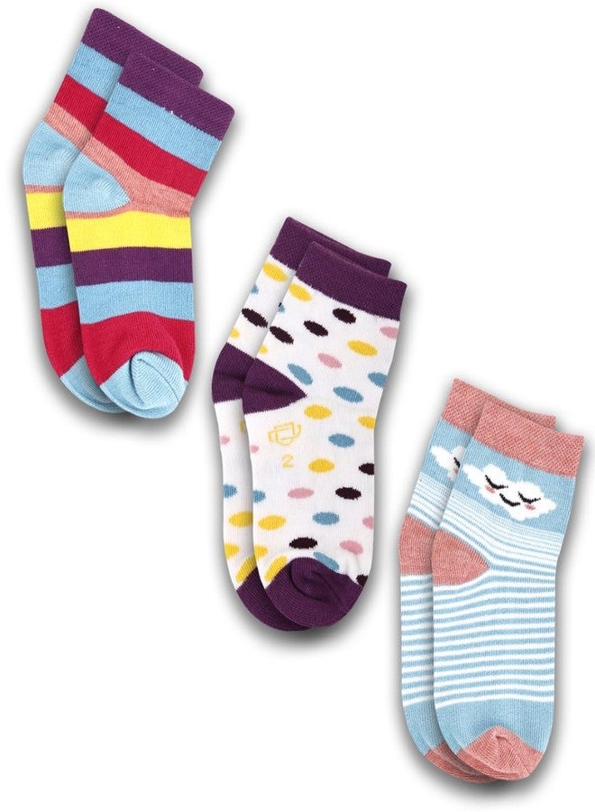 Dollar Kids Socks For Boys & Girls In Blended Cotton (Pack Of 3) - Image 1
