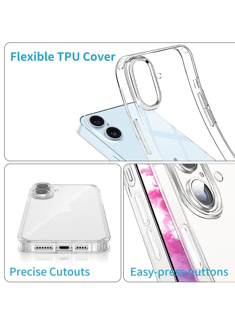 BORTONY iPhone 16 Plus Cover 6.7 inch Crytsal Clear TPU Anti Scratch Slim Thin iPhone 16 Plus Case Shockproof Protective Case for iPhone 16 Plus  - Image 5