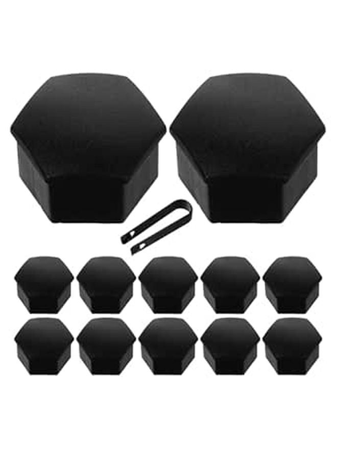 Matte Black Lug Nut Covers 20pcs with Removal Tool for Electric Vehicle Wheels - Image 1