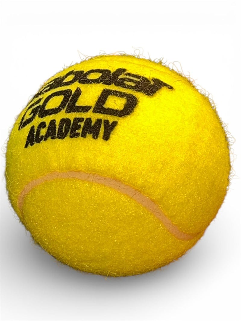 Gold Academy Tennis Ball, Yellow, Felt Material, Training Practice