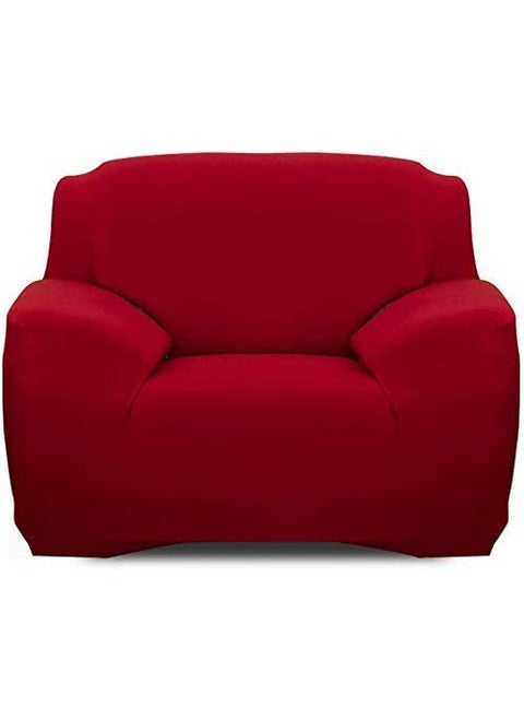 Styleys Universal Single Seater Sofa Cover Big Elasticity Cover for Couch Flexible Stretch Sofa Slipcover (1 Seater, 90-140 cms, Maroon, SLMH-80)