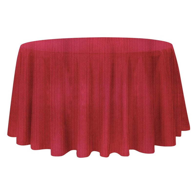 Christmas Luxury Stripe Fabric Round Tablecloths Heavy Weight Classic Polyester Table Cloths No IronWater Resistance Soil Resistant Holiday Table cloth for Dining Room70 Inch Round Burgundy